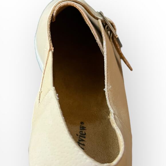 Comfortview Noemi Beige Faux Nubuck Comfort Slip-on Monk Strap Loafer Size 9.5WW - Picture 12 of 15